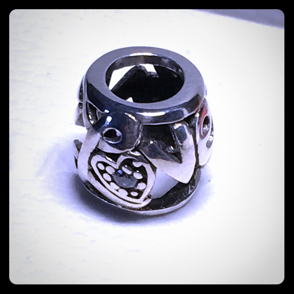 Love 925 stamped silver charm fits Pandora